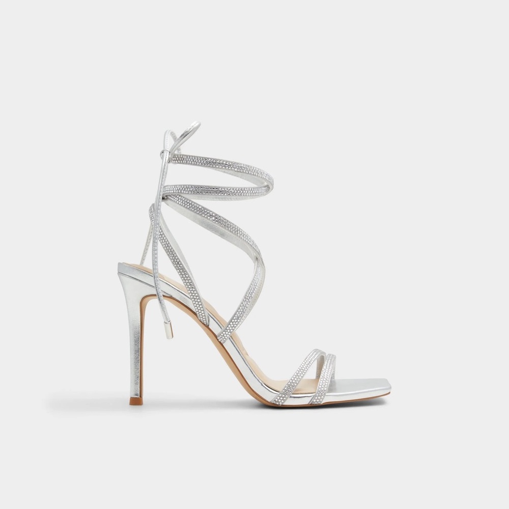 Aldo Silver Strappy High Heels